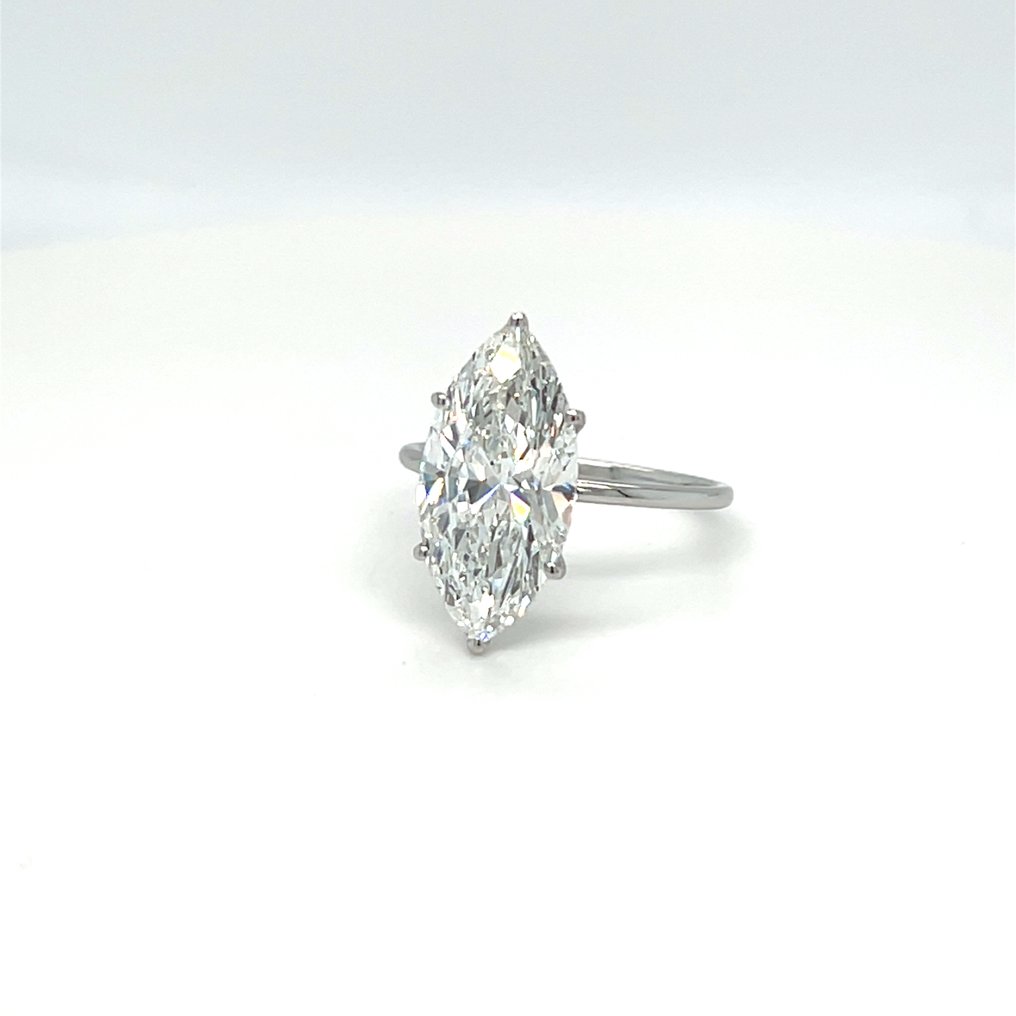 Nincs minimálár - Gyűrű - 14 kt. Fehér arany - 4.01ct. tw. Gyémánt (Laboratóriumban előállított) #4.3