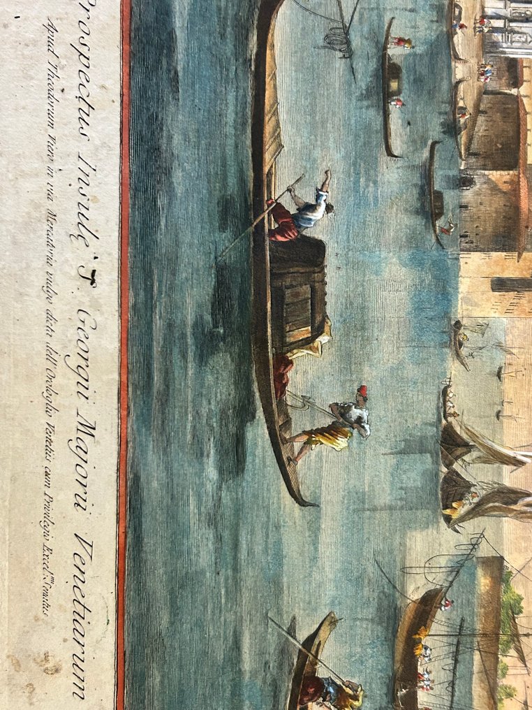 義大利 - 威尼斯 // 圣乔治大教堂岛的景色，以及从圣杰梅利亚向圣卢西亚的远景。; Francesco Guardi (1712–1793) // Dionisio Valesi - Prospectus ab Ecclesia S. Jeremi usque ad S. Luciam Venetiarum adversus ripam de Blasio”  2) - 1751-1760 #3.2