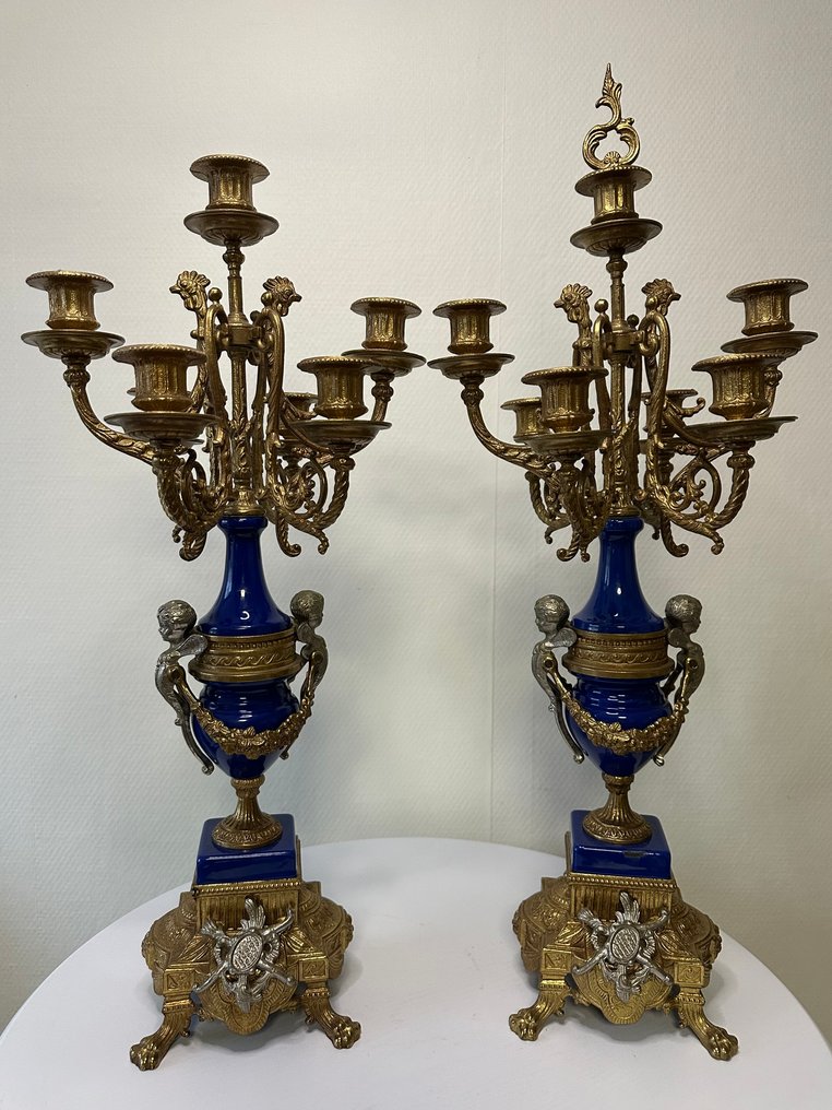 燭台 - 铜鎏金 - 两个烛台 #1.0