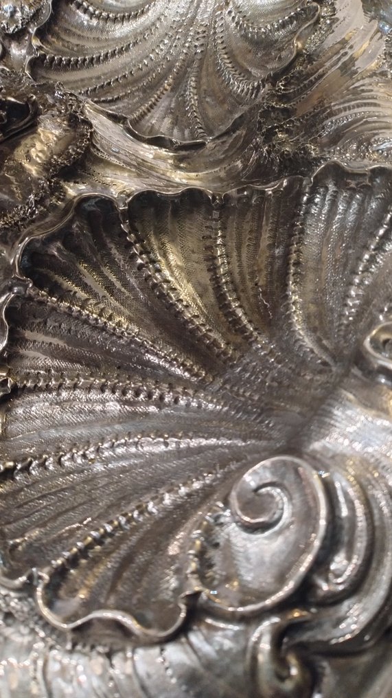 餐桌中央装饰 - 银 - 镌刻的 Fontana Portaostriche #4.3