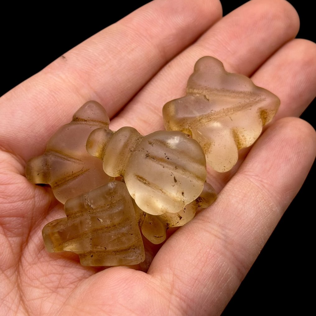 古代埃及,第一中間時期 水晶一组五个 Amulet (沒有保留價) #2.1