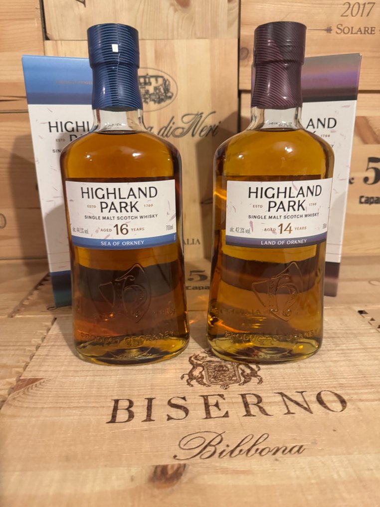 Highland Park 16yo Sea of Orkney & 14yo Land of Orkney - 700ml - 2 bottles #1.0