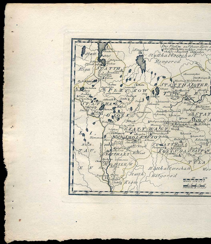 Áustria - Rússia; aus Reilly, F.J.J. "Schauplatz der fünf Teile der Welt - Des Russischen Reiches Statthalterschaften Pleskow, Polozk, Mohilew, Twer, Moskau, Koluga, - 1781-1800 #1.0