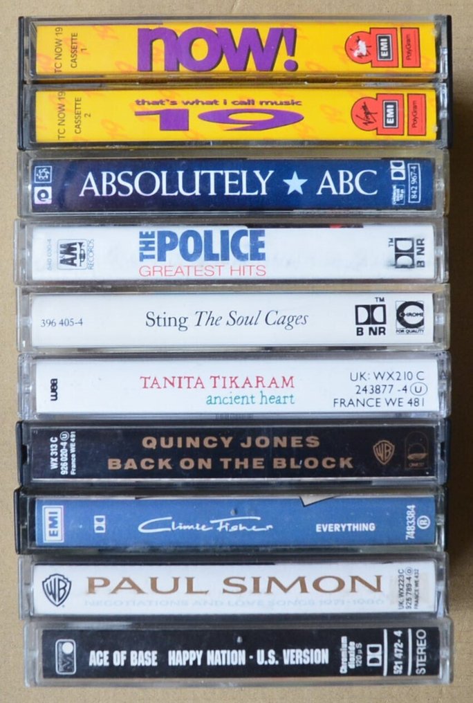Various Artists in Pop/Rock - Artisti vari - 10 x tapes feat. The Police, ABC, Tanita Tikaram, Paul Simon, etc. - Titoli vari - Musicassetta analogica - 1987 #1.0
