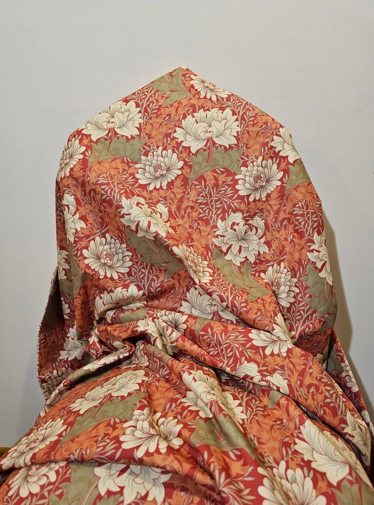 William Morris-inspirert tekstil basert på "Chrysanthemum" (1877) - 300x280cm - Art Nouveau-design - Tekstil - 300 cm - 280 cm #2.1