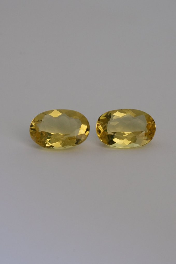 2 pcs  绿色, 黄色 金绿柱石  - 7.00 ct - 西班牙宝石学院（IGE） #1.0