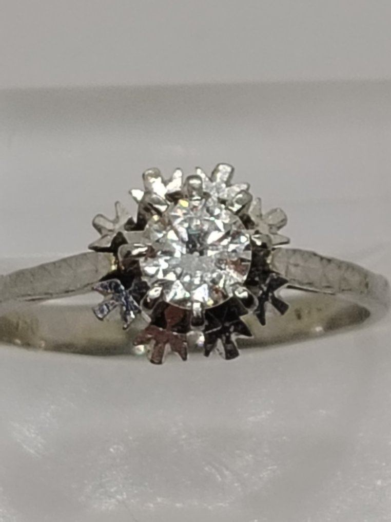 Δαχτυλίδι αρραβώνων - 18 καράτια Λευκός χρυσός -  0.30ct. tw. Διαμάντι (Φυσικό)  #2.1