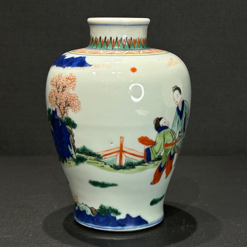 花瓶 - 瓷 - 中国 - Qing Dynasty (1644-1911) - 五彩梅瓶花瓶 #1.0
