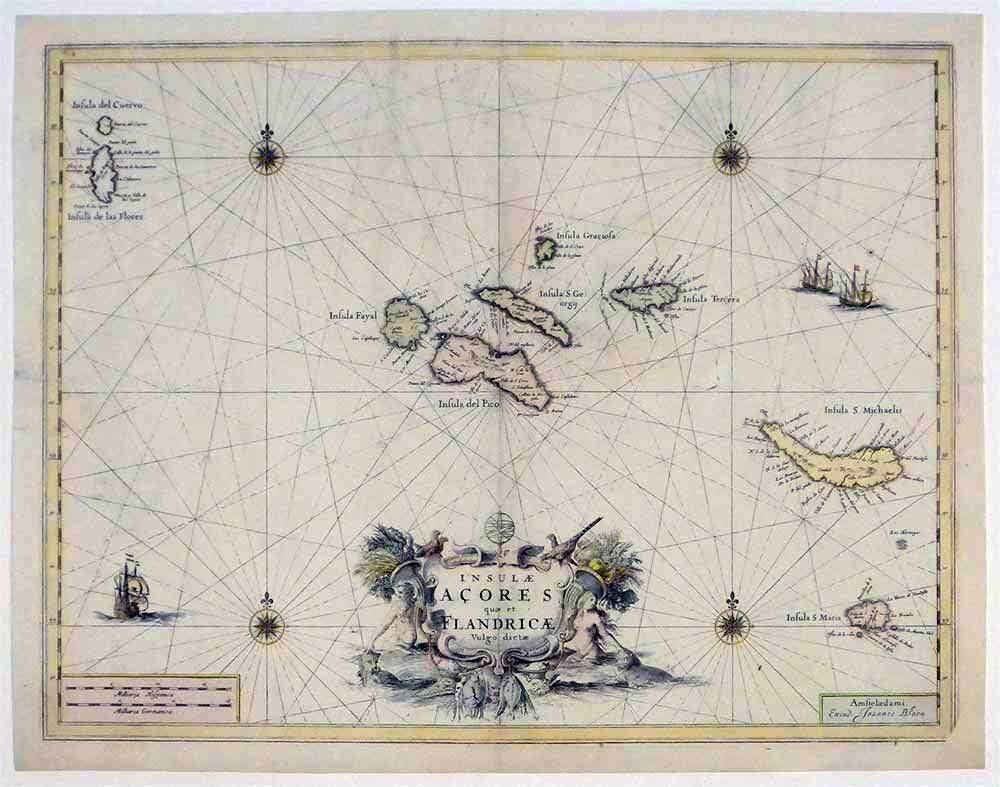 Netherlands - Azores; Joan Blaeu - Insulae Açores quae et Flandricae vulgo dictae - 1651-1660 #1.0