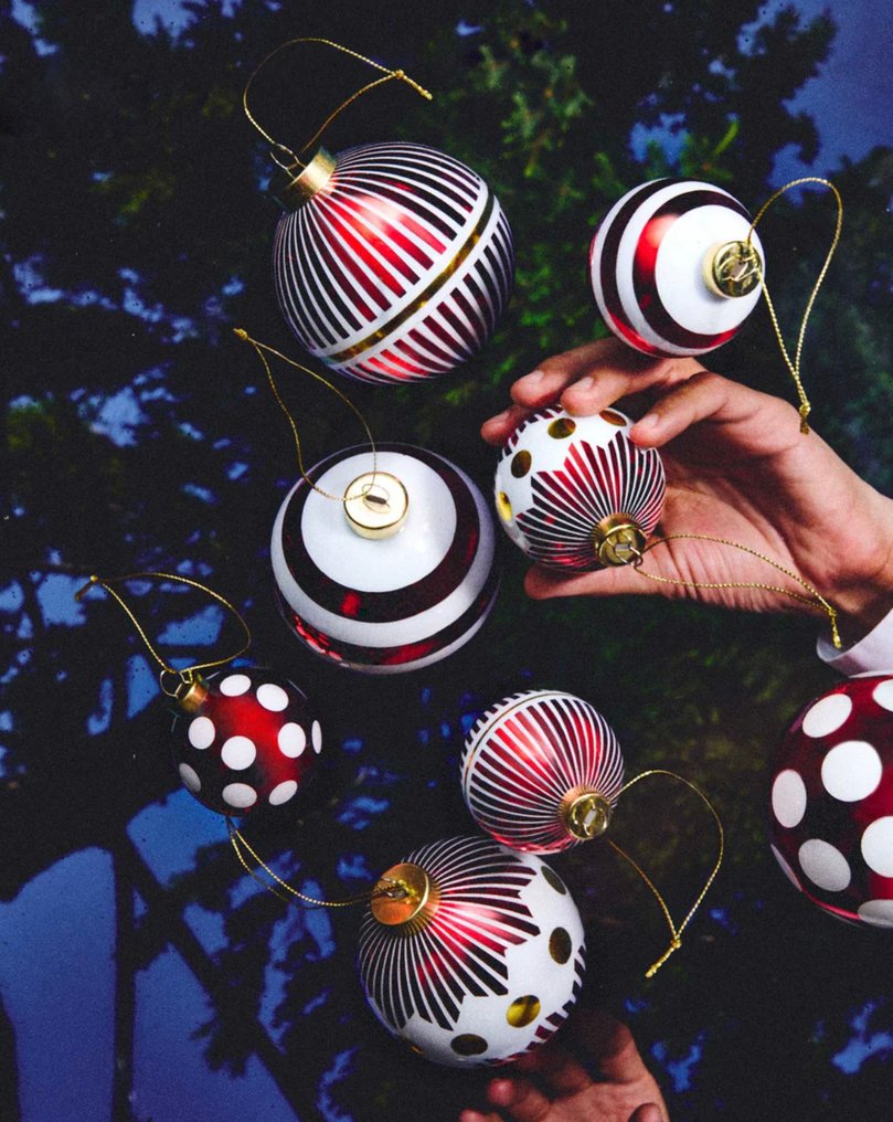 Decorative ornament - Alessi - Set of 2 Christmas tree balls 'Delight'. - Italy #3.2