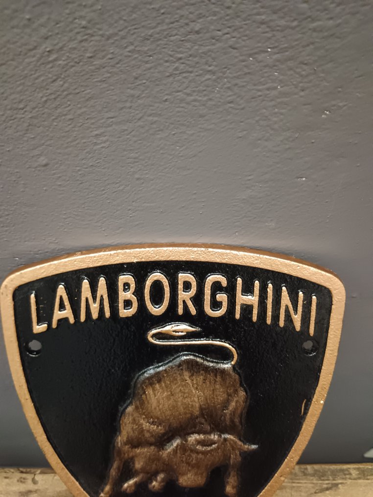 Lamborghini sign in cast iron - Schild - gehackt #4.3