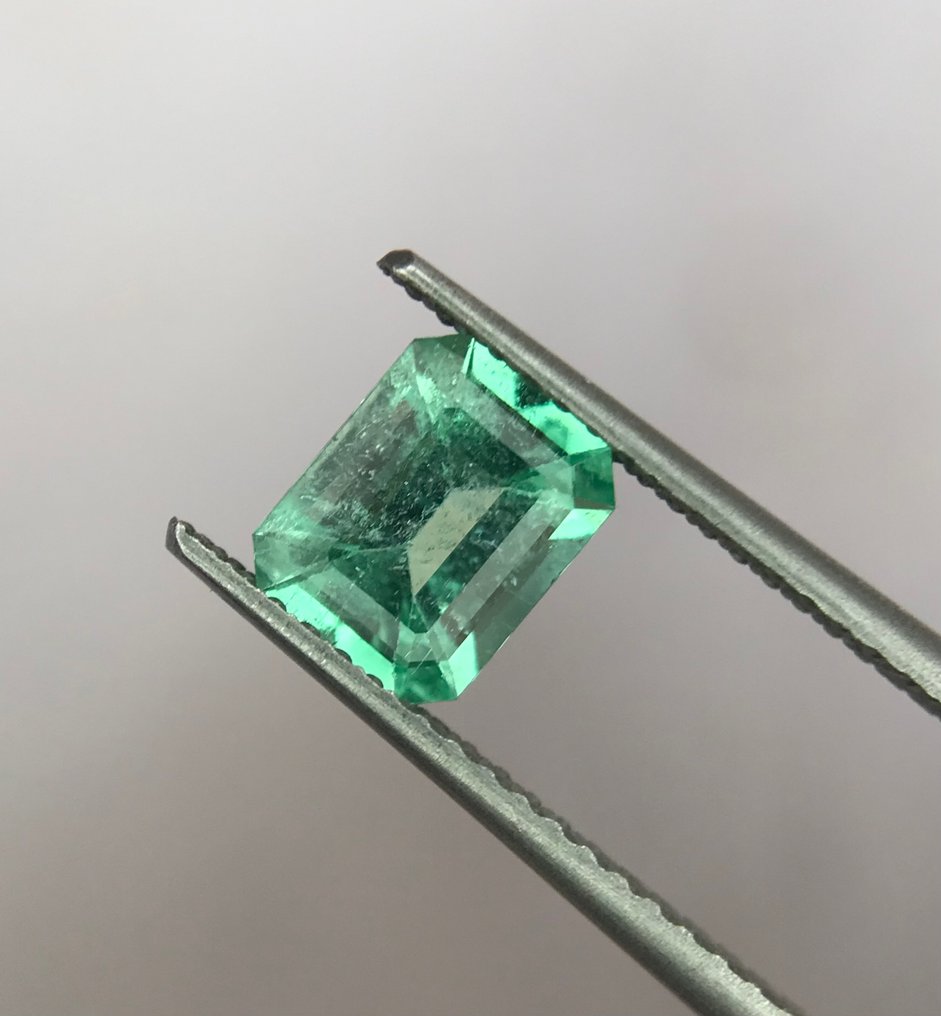 1 pcs 绿色 祖母绿 - 0.99 ct - 国际宝石研究院(IGI) - 哥伦比亚翡翠 #2.1