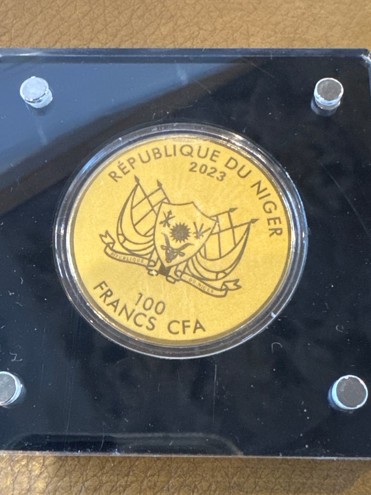 Niger. 100 Francs 2023 Double Eagle von 1933., 1/200 Oz (.999) mit CoA  (No reserve price) #1.0