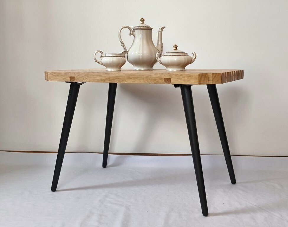 KT Brothers Design - stolik kawowy - żebrowany blat - Side table - 橡木, 梣木 - 手工制作的 #3.2