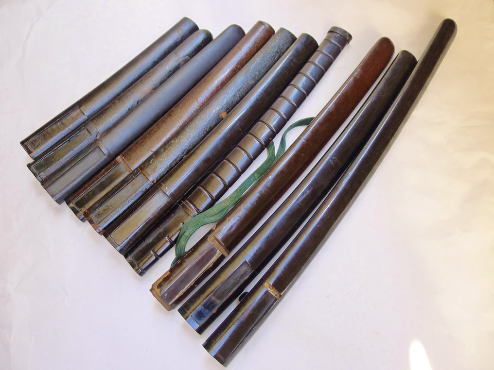 Ιαπωνία - Αντίκα ιαπωνικά σετ 10 σάγια. - Βάση σπαθιού - 1850-1900 #1.0