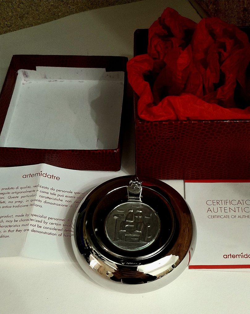 artemidatre Fiume Salvatore - Salvatore Fiume (1915-1997) - Sculpture, A cavallo - 3 cm - .800 silver #3.2