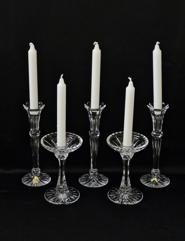 Gorham Crystal/Marcrystal - 燭台 (5) - 水晶 - 漂亮的烛台套装 #1.0