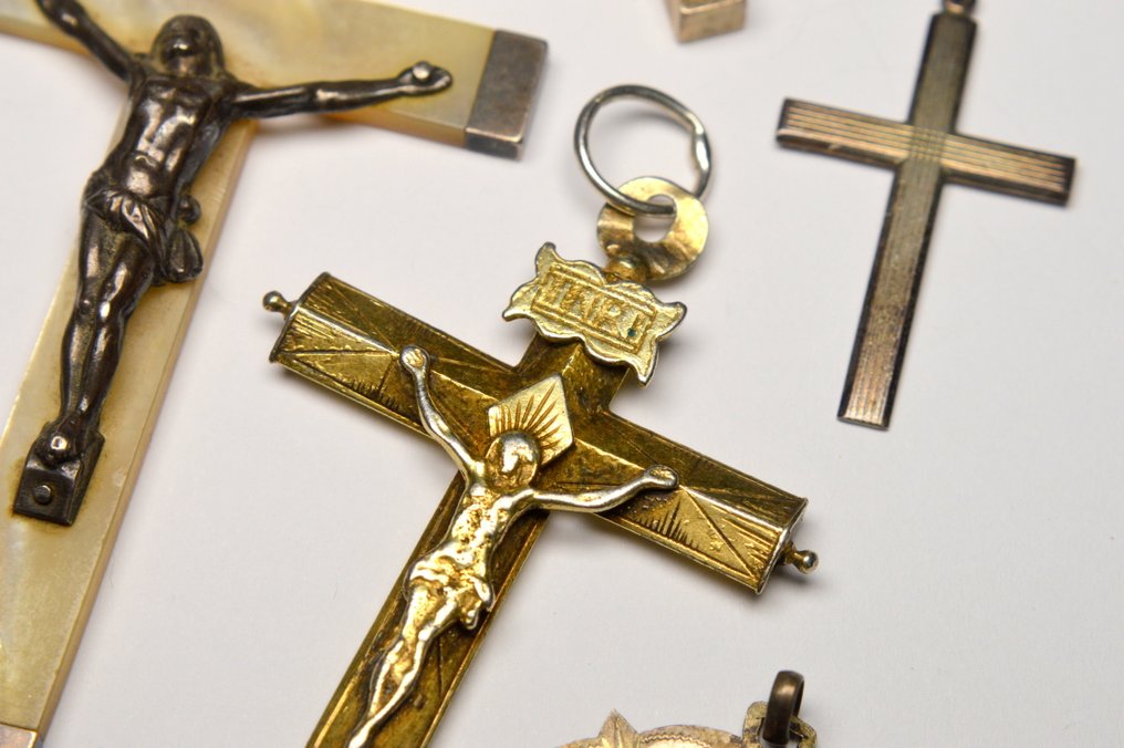 835 / 925 银 - 宗教十字架批次 - 吊坠 #1.0