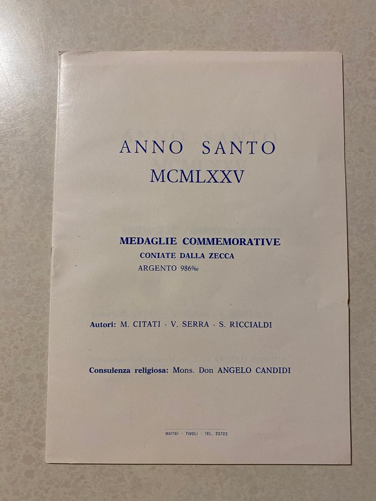 Vatican. Set 5 medaglie in argento 1975 (No Reserve Price) #3.2