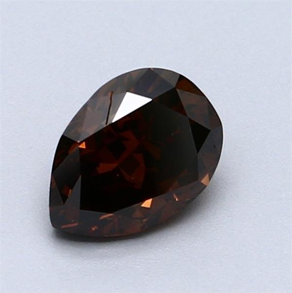 没有保留价 - 1 pcs 钻石  (天然色彩的)  - 1.01 ct - 梨形 - Fancy dark 棕色 橙色 - SI1 微内含一级 - 国际宝石研究院（IGI） #1.0