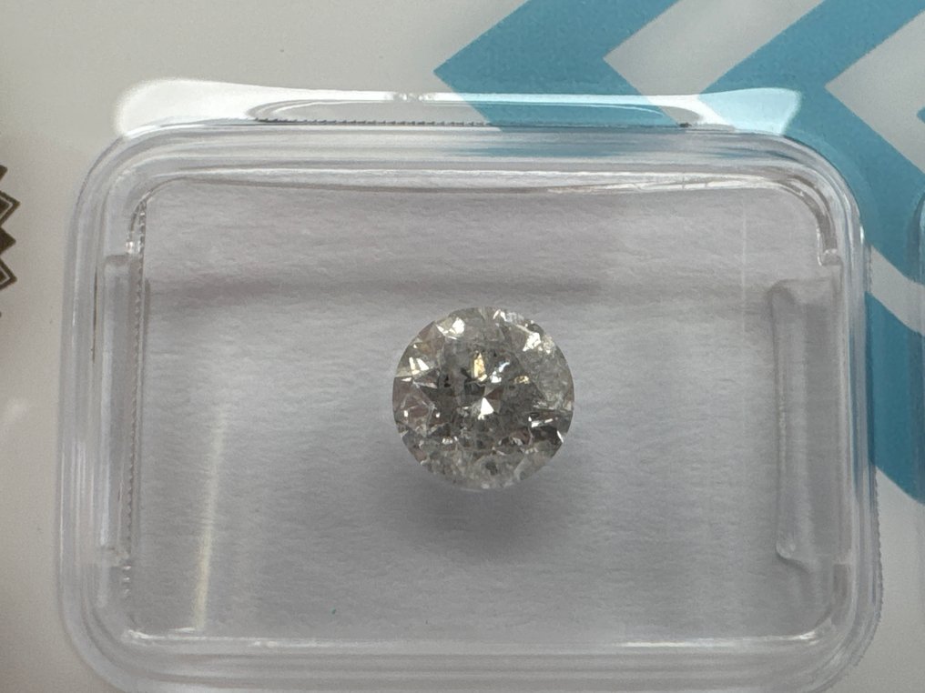 Nincs minimálár - 1 pcs Gyémánt  (Természetes)  - 1.05 ct - Kerek - H - I2 - Nemzetközi Gemmológiai Intézet (IGI) #1.0