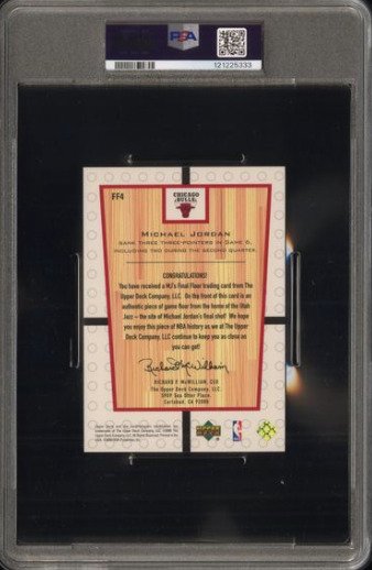 Chicago Bulls - NBA - Michael Jordan - Pezzo di pavimento in legno usato in partita - PSA 5 #2.1