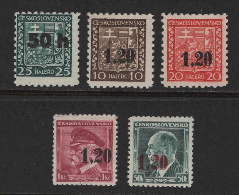 Sudetenland 1938 - Asch, zin volledig ongebruikt + propagandakarte. - Michel 1-5 #1.0