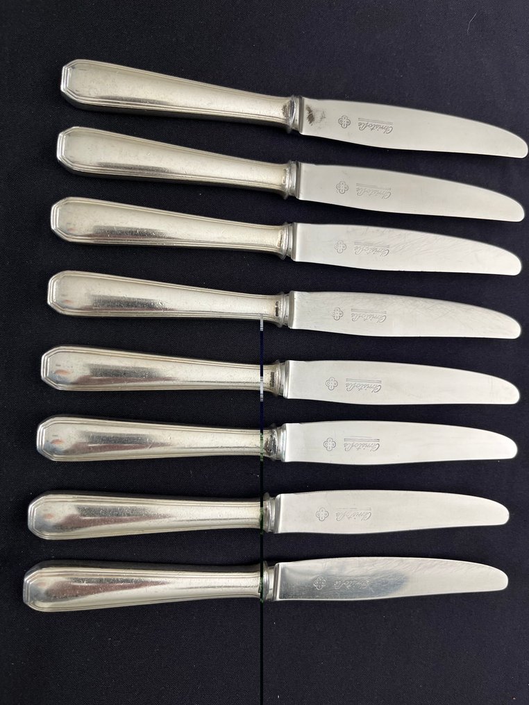 Christofle - Luc Lanel - Σετ μαχαιροπήρουνων (53) - Αμερική - Επάργυρο - 8 άτομα (53 μερίδες) #3.2