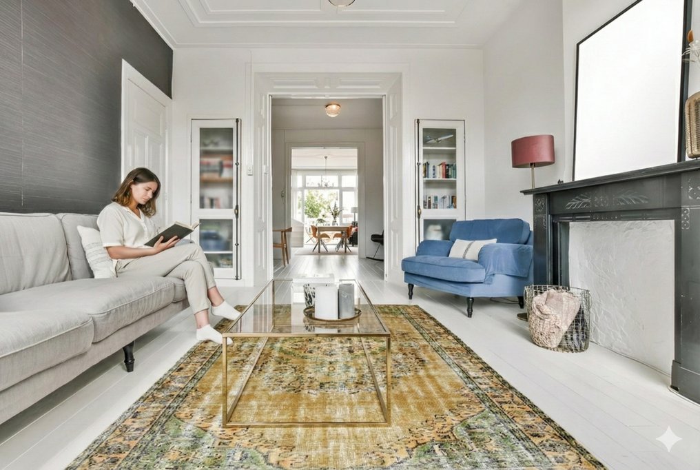 Jaune Vintage - Tapis - 290 cm - 180 cm - avec certificat #2.1