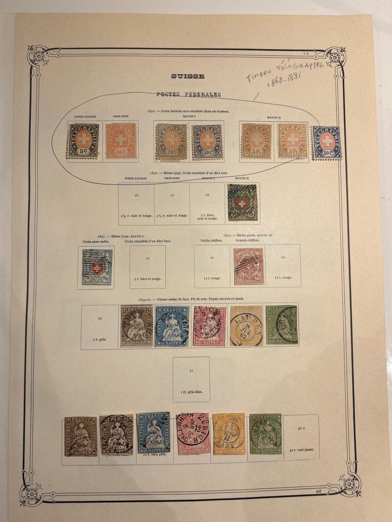 Szwajcaria 1850/1965 - Super kolekcja klasycznych znaczków ze Szwajcarii z wieloma najlepszymi znaczkami i blokami, patrz - Yvert #1.0
