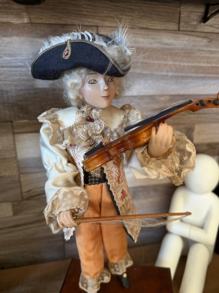 renato boaretto - Păpușă Violoniste xvIII automate - 1970-1980 - Franța #4.3