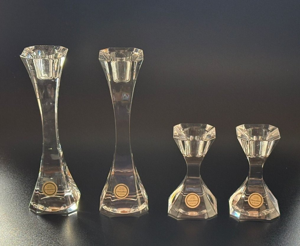 Villeroy & Boch - Κηροπήγιο (4) - Γυαλί, Κρύσταλλο, λευκός κρύσταλλος - Κρυσταλλουργείο #1.0