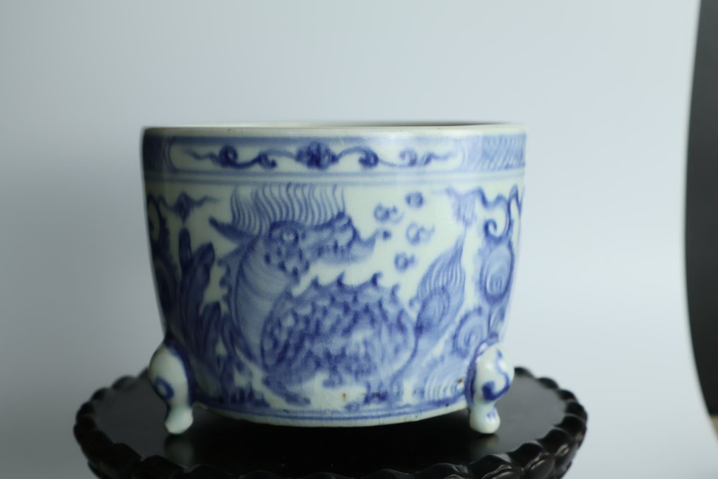 Arzător tămâie - Albastru și alb #1.0