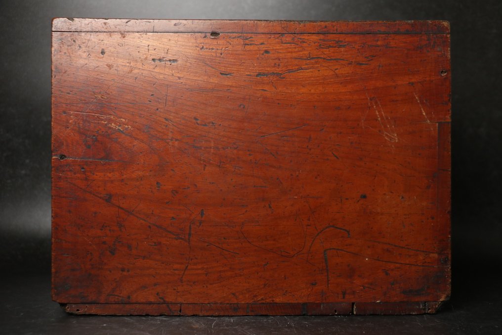 日本商人用现金箱——原始铁制五金与铜绿 - 木 - 日本 - 江户晚期（1800年） - 明治初期（1880年） #2.1