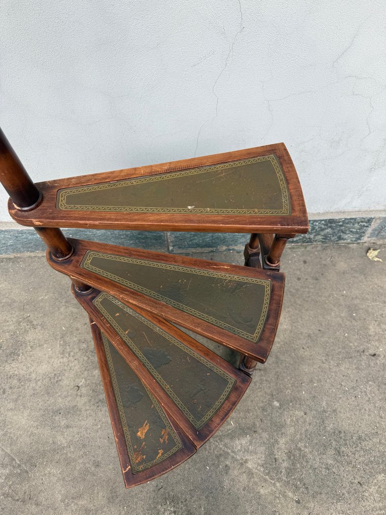 柜橱 - 木 - 古董图书馆阶梯 #3.2