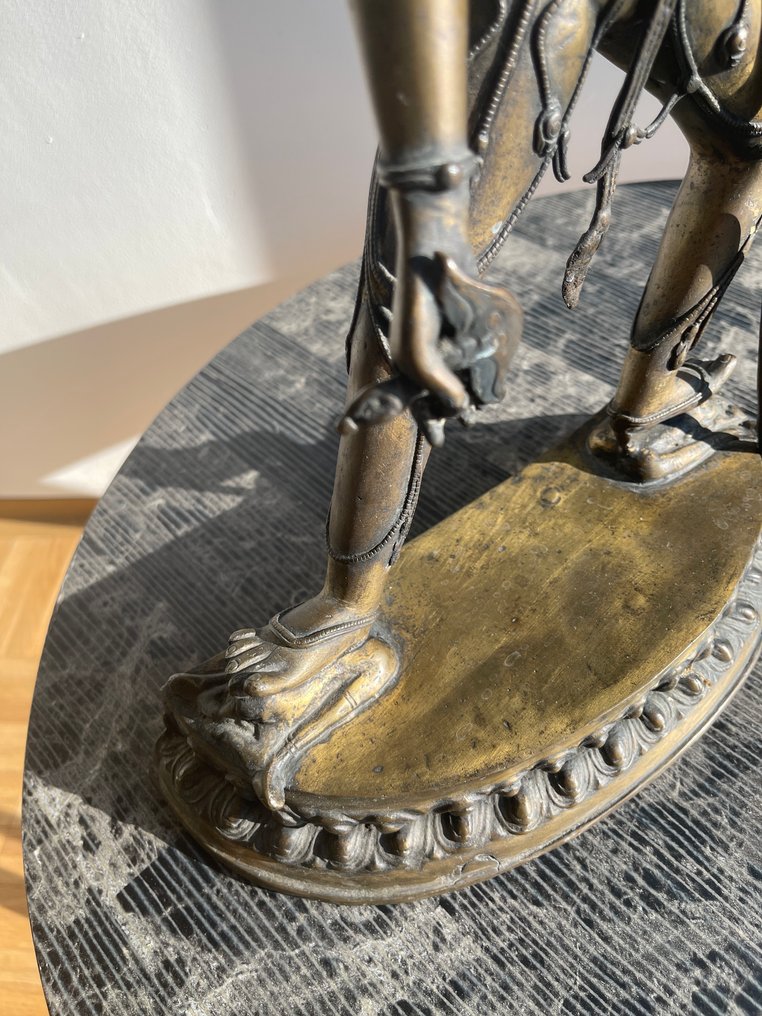 雕塑, Large Yogini statue - 47 cm - 黄铜色 - 1960 #3.2