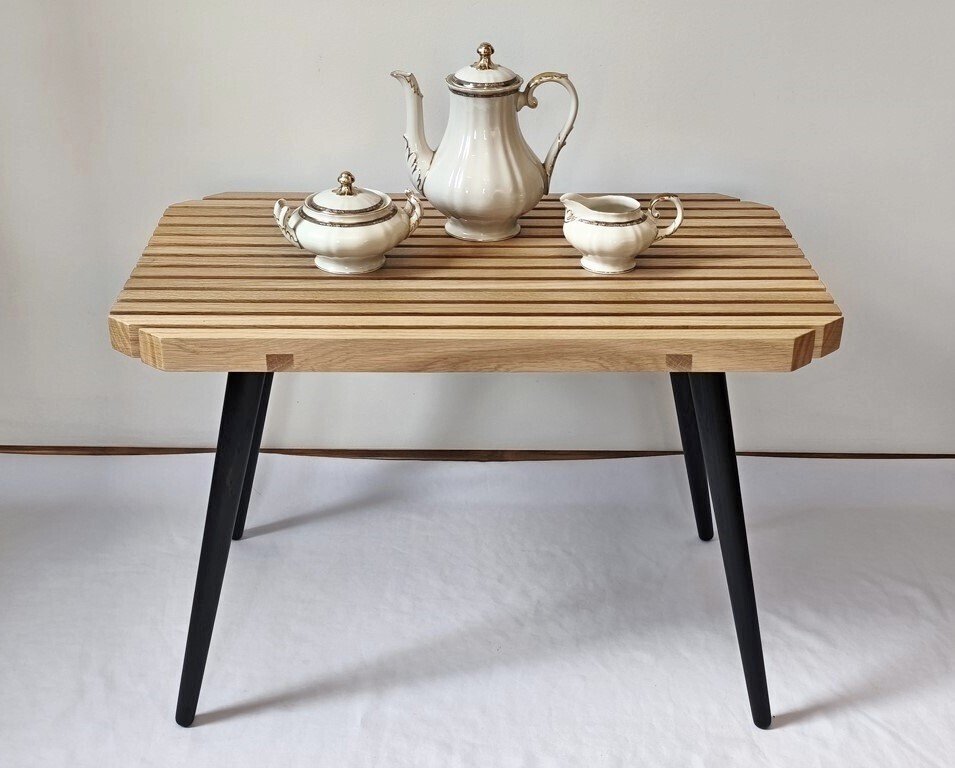 KT Brothers Design - stolik kawowy - żebrowany blat - Side table - 橡木, 梣木 - 手工制作的 #4.3