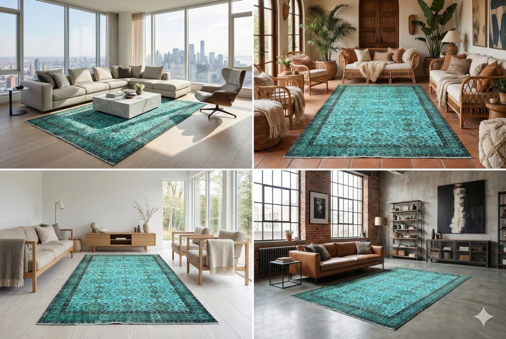 Turquoise κλασικό - Χαλί - 255 cm - 145 cm - με πιστοποιητικό #1.0