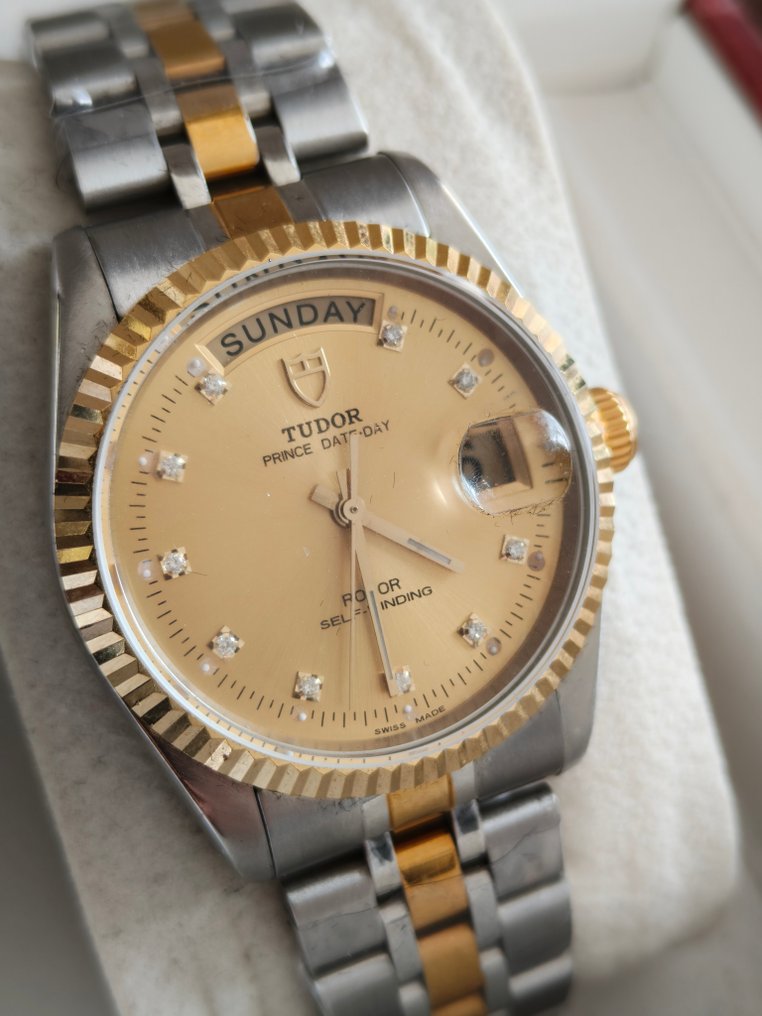 Tudor - Prince Date Day - No Reserve Price - 76213 Gold Diamond Dial - Men - 2000-2010  #2.1