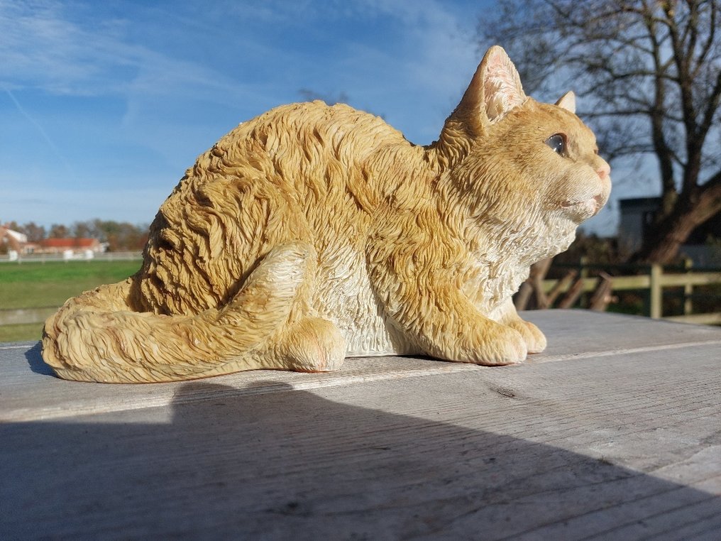 Szobor, garden statue cat - 17 cm - polyresin #1.0