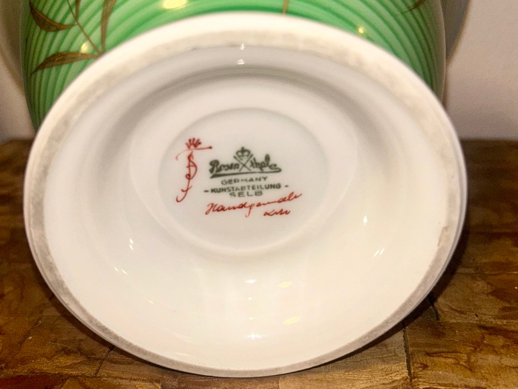 Rosenthal - Fritz von Stockmeyer - Βάζο - Πορσελάνη - Selb χειροποίητο ζωγραφισμένο #4.3