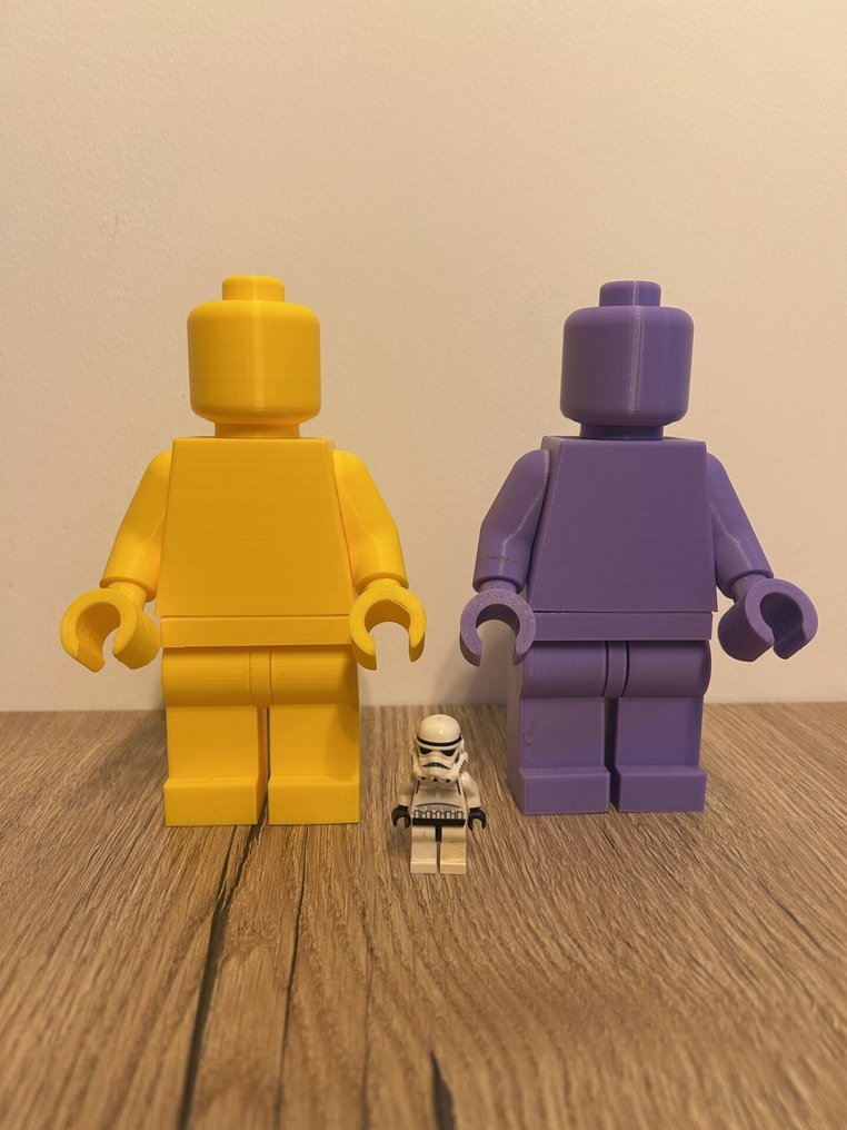 Fait maison - Réplique de Minifigures LEGO - Grand Modèle (16,5 cm) - Jaune et Violet - 法國 #1.0