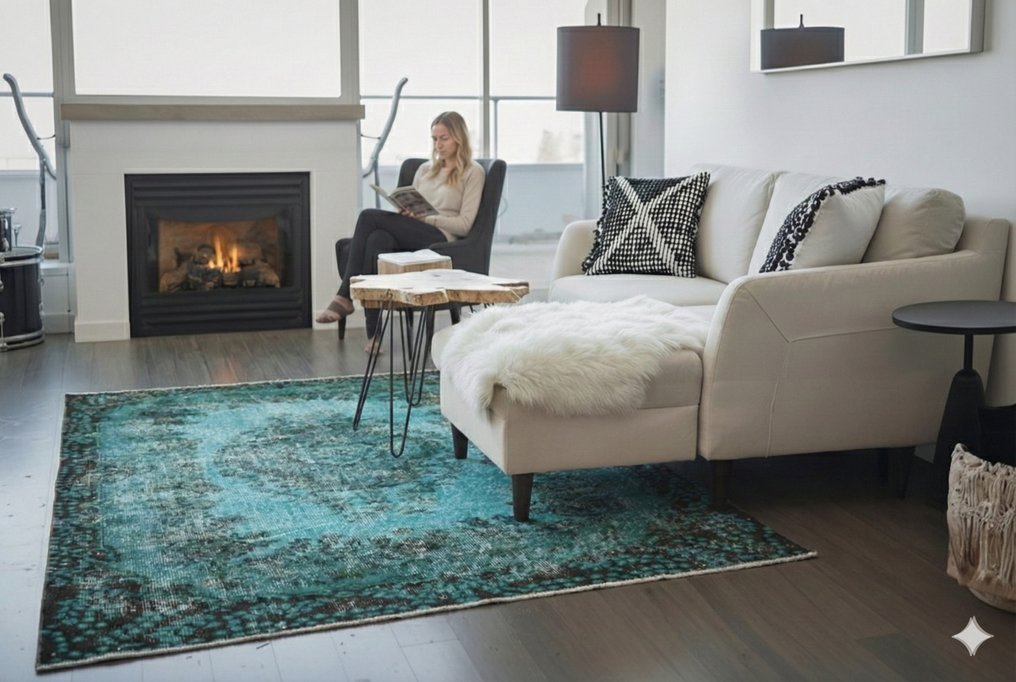 Turquoise κλασικό - Χαλί - 205 cm - 110 cm - Με πιστοποιητικό #1.0