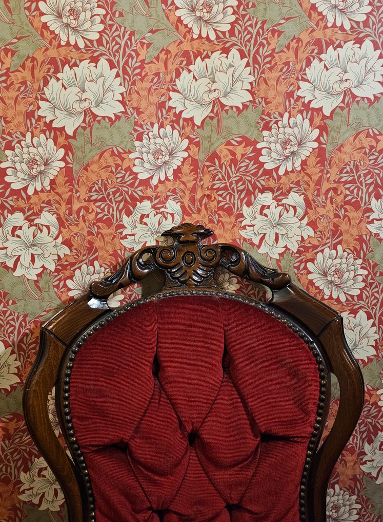 William Morris-inspirert tekstil basert på "Chrysanthemum" (1877) - 300x280cm - Art Nouveau-design - Tekstil - 300 cm - 280 cm #4.3