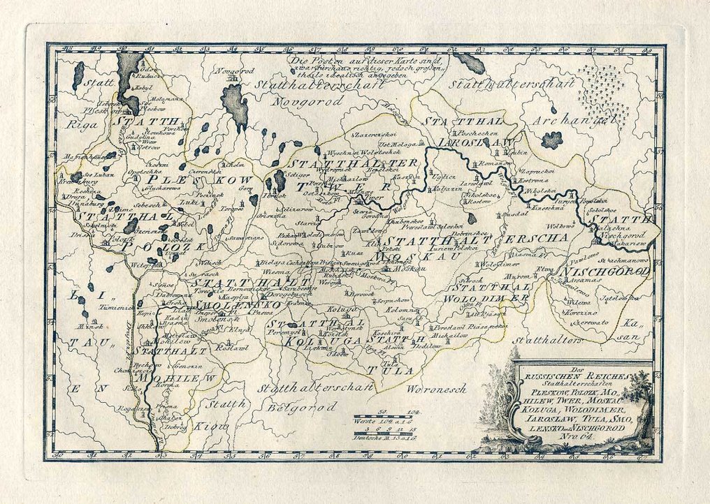 Áustria - Rússia; aus Reilly, F.J.J. "Schauplatz der fünf Teile der Welt - Des Russischen Reiches Statthalterschaften Pleskow, Polozk, Mohilew, Twer, Moskau, Koluga, - 1781-1800 #1.0