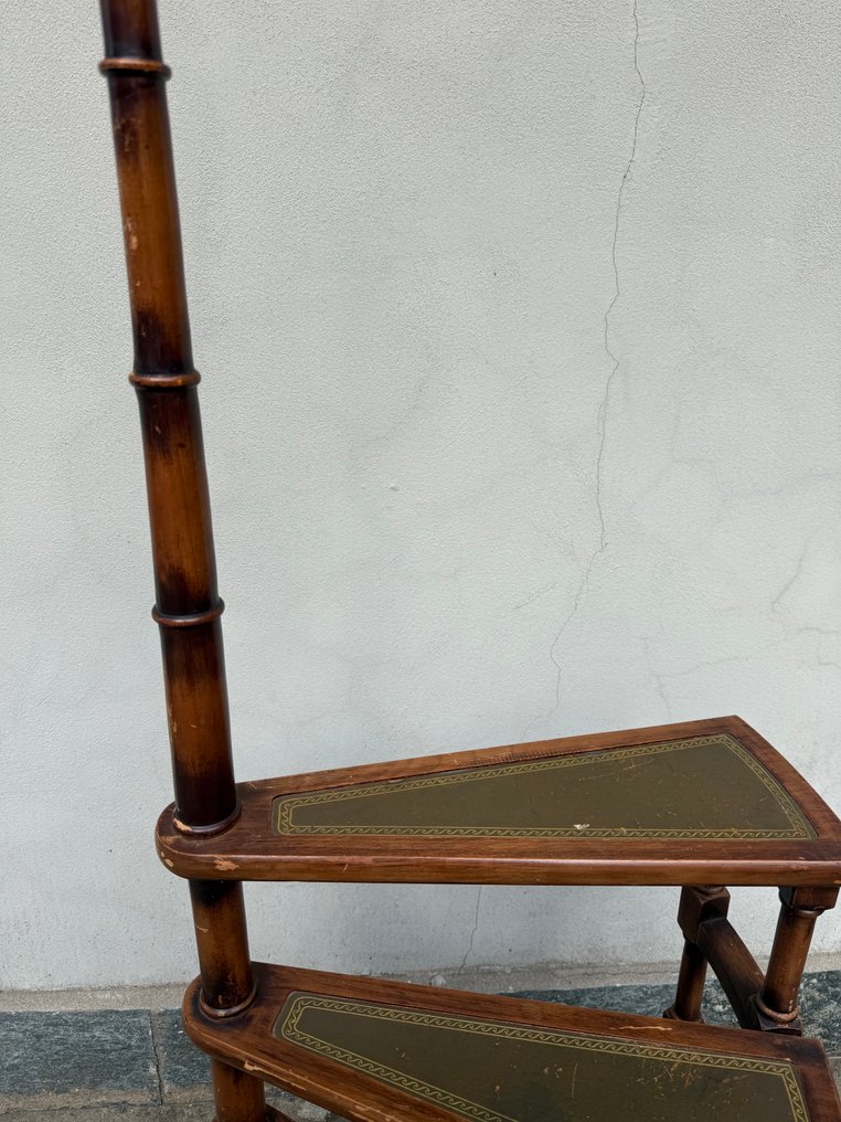 柜橱 - 木 - 古董图书馆阶梯 #4.3