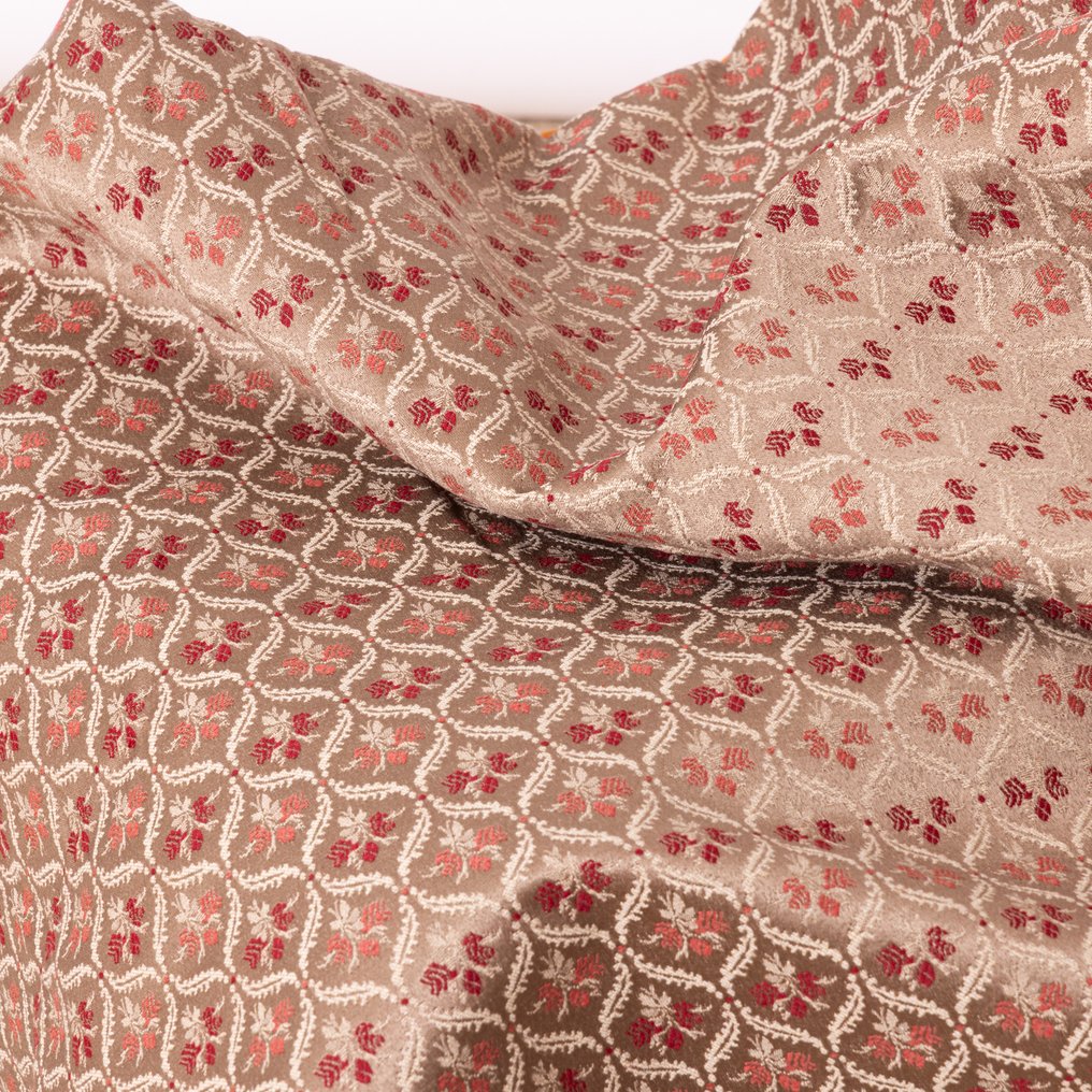 High-Quality Gobelin Fabric – Mini Damask Tortora Taupe - Upholstery fabric  - 270 cm - 280 cm #1.0
