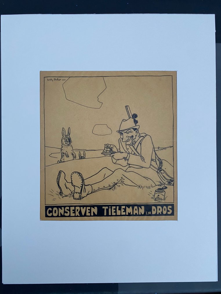 Willy Sluiter (1873-1949) - Ontwerp reclame affiche Tieleman & Dros Conservenfabriek #4.3