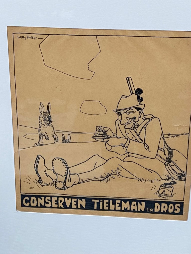 Willy Sluiter (1873-1949) - Ontwerp reclame affiche Tieleman & Dros Conservenfabriek #2.1