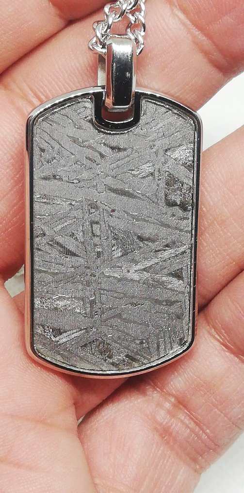 Aletai pendant, new model, design visible on front and back. (without reserve price) Iron meteorite - Height: 40 mm - Width: 24 mm - 11.11 g #2.1